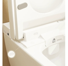 VitrA Dusch-WC Set V-Care Comfort Tiefspüler spülrandlos weiss glänzend mit VitrA Hygiene und VitrA Clean Beschichtung mit WC-Sitz 5674B403-6196