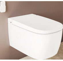 VitrA Dusch-WC Set V-Care Comfort Tiefspüler spülrandlos weiss glänzend mit VitrA Hygiene und VitrA Clean Beschichtung mit WC-Sitz 5674B403-6196