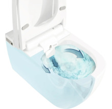 VitrA Dusch-WC Set V-Care Comfort Tiefspüler spülrandlos weiss glänzend mit VitrA Hygiene und VitrA Clean Beschichtung mit WC-Sitz 5674B403-6196
