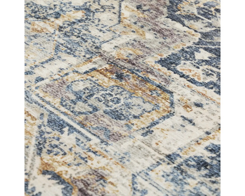 Teppich mit orientalischem Vintage-Muster, Kurzflor, gewebt.