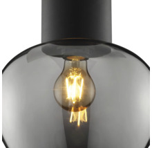 Suspension avec abat-jour sphérique en verre et ampoule intégrée