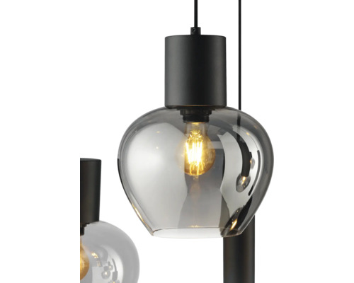 Suspension moderne avec abat-jour en verre et ampoule
