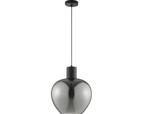 Suspension moderne avec abat jour en verre sphérique et fixation au plafond ronde