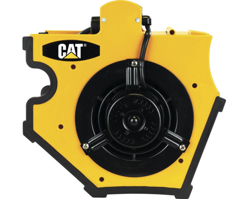 Gelbes Caterpillar Gebläse mit Caterpillar Logo.