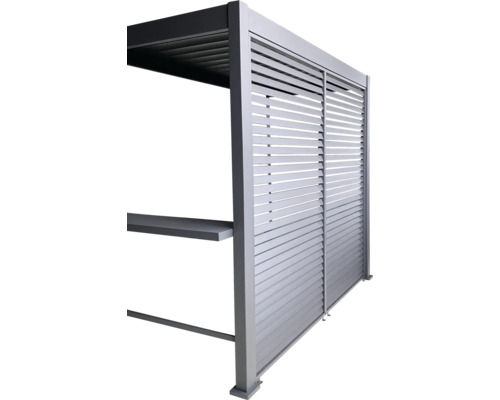 Lamellen-Seitenwand für Pergola oder Pavillon aus Aluminium.