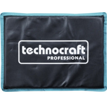 Technocraft Logo auf einer gepolsterten Werkzeugtasche.