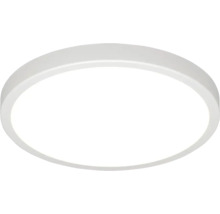 Plafonnier LED rond et plat pour montage au plafond.