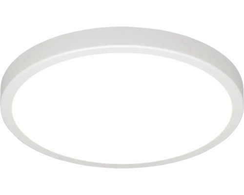 Plafonnier LED rond et plat pour montage au plafond.
