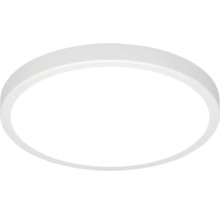 Plafonnier LED rond au design plat et moderne.