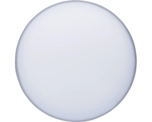 Plafonnier LED rond au design plat avec diffuseur blanc.