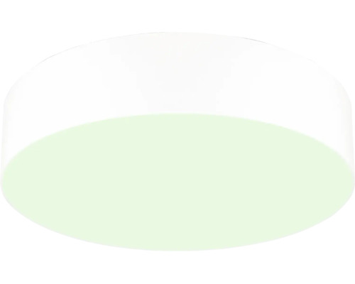 Plafonnier LED rond au design plat.