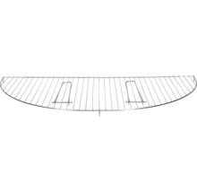 Grille de maintien au chaud semi-circulaire en métal pour barbecues avec deux supports.