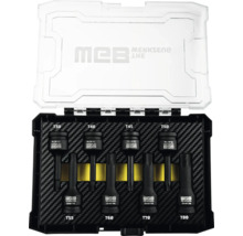 Jeu d embouts de tournevis Torx WGB, 8 pièces, tailles T30 à T80, en acier chrome-molybdène, dans un coffret en plastique.