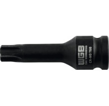 Douille tournevis Torx WGB T60 en acier chrome-molybdène noir.