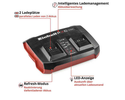 Einhell Schnellladegerät Power X-Twincharger 4A