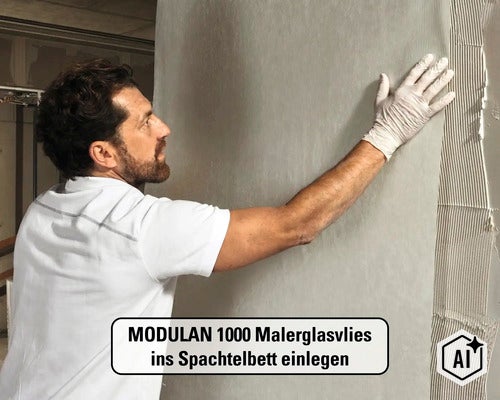 MODULAN Malerglasvlies 3565011080 vorbeschichtet 130g/m² 50 m x 1 m (Image AI modified or generated)