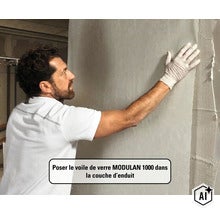 Voile de verre MODULAN prépeint 3565011080 130g/m² 50 m x 1 m (Image AI modified or generated)
