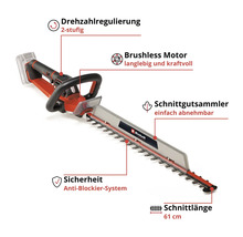 Akku Heckenschere Einhell Power-X-Change GP-CH 18/61 Li BL-Solo, ohne Akku und Ladegerät