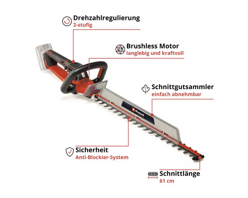 Akku Heckenschere Einhell Power-X-Change GP-CH 18/61 Li BL-Solo, ohne Akku und Ladegerät