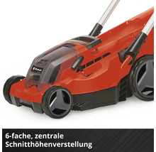 Einhell Akku Rasenmäher mit 6 facher zentraler Schnitthöhenverstellung