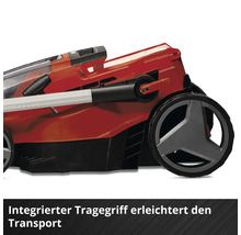 Ein Rasenmäher mit integriertem Tragegriff für den einfachen Transport