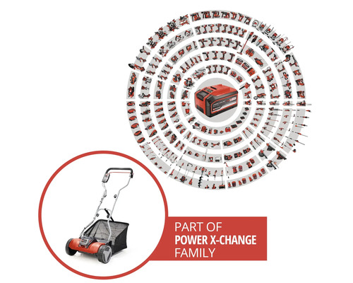 Tondeuse manuelle sans fil Einhell Power-X-Change GE-HM 18/38 Li sans batterie ni chargeur