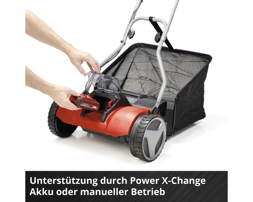 Tondeuse manuelle sans fil Einhell Power-X-Change GE-HM 18/38 Li sans batterie ni chargeur