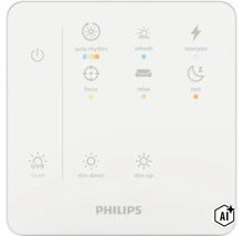 Variateur mural Philips avec contrôle des modes d éclairage et de la luminosité pour une gestion intelligente (Image AI modified or generated)