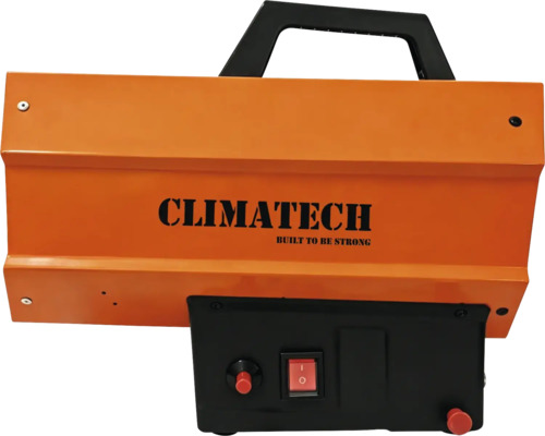Elektrisches Heizgebläse von CLIMATECH mit Tragegriff und Bedienteil