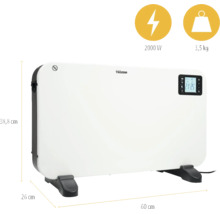 Tristar Konvektor Heizung mit 2000 Watt Leistung und digitalem Display zur Wandmontage oder als Standgerät