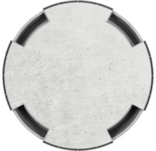 Dalle en béton ronde pour extérieur vue de dessus