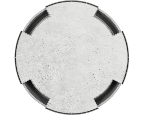 Dalle en béton ronde pour extérieur vue de dessus