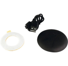 Chargeur rond avec câble de chargement USB et tampon adhésif pour la fixation
