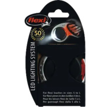 Système d eclairage LED Flexi accessoire pour laisses enrouleurs de taille S à L à fixer sur la laisse.
