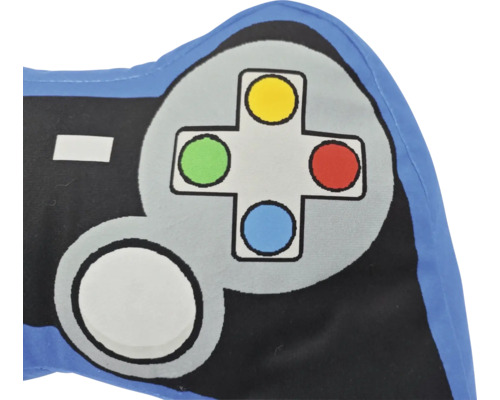 Coussin en tissu en forme de manette de jeu