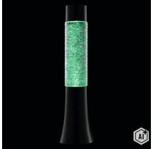 Dekorative Glitzerlampe mit zylindrischem Korpus und Standfuß (Image AI modified or generated)