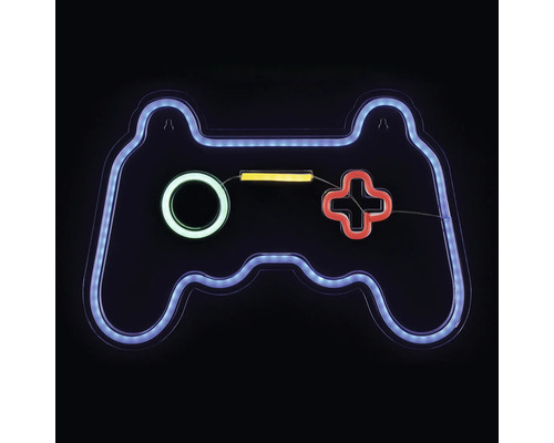 Dekorative LED Wandleuchte in Form eines Gamepad Controllers für Gaming Zimmer