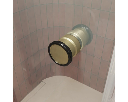 Rosace murale pour mitigeur de douche ou tuyauterie, élément de recouvrement pour installations sanitaires