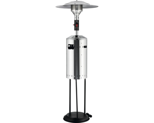 Radiateur de terrasse à gaz Enders Elegance en acier inoxydable avec réflecteur.