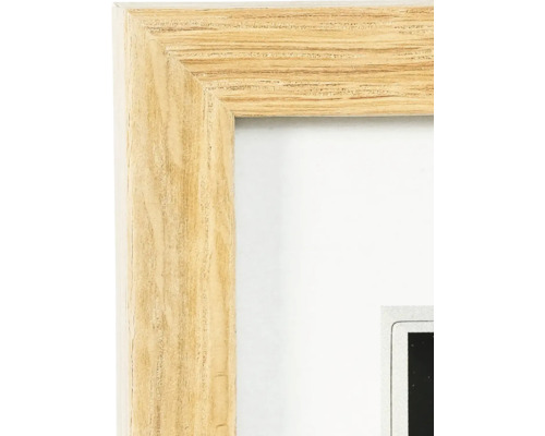 Cadre photo en bois avec veinure et passe-partout