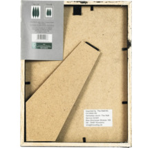 Dos d un cadre photo en bois avec support et certificat FSC