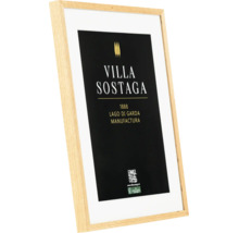 Cadre photo en bois avec passe-partout et une impression Villa Sostaga 1888 Lago di Garda