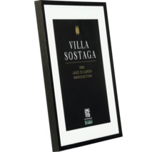 Cadre photo noir avec passe-partout et affiche Villa Sostaga