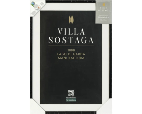 Cadre en bois massif Villa Sostaga Monte Baldo, 50 par 70 centimètres, avec certification FSC.