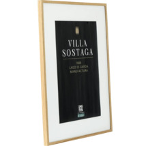 Affiche publicitaire encadrée Villa Sostaga avec cadre en bois et passe-partout