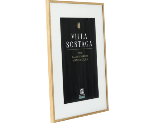 Affiche publicitaire encadrée Villa Sostaga avec cadre en bois et passe-partout