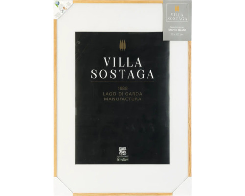 Cadre en bois massif Monte Baldo 70 x 100 centimètres avec affiche Villa Sostaga