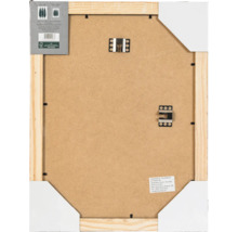 Dos d un cadre photo en bois avec dispositif de suspension et certification FSC