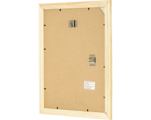 Dos d'un cadre photo en bois avec attaches pour une orientation portrait ou paysage