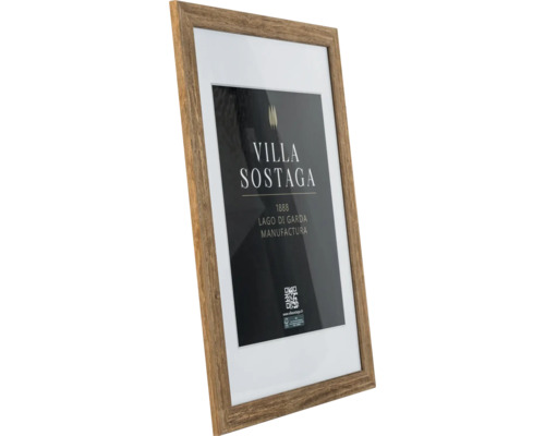 Cadre photo en bois au style rustique avec passe-partout pour décoration murale